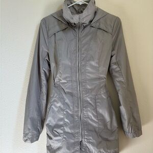 Women's Light Gray Hooded Utility Jacket - Unbranded